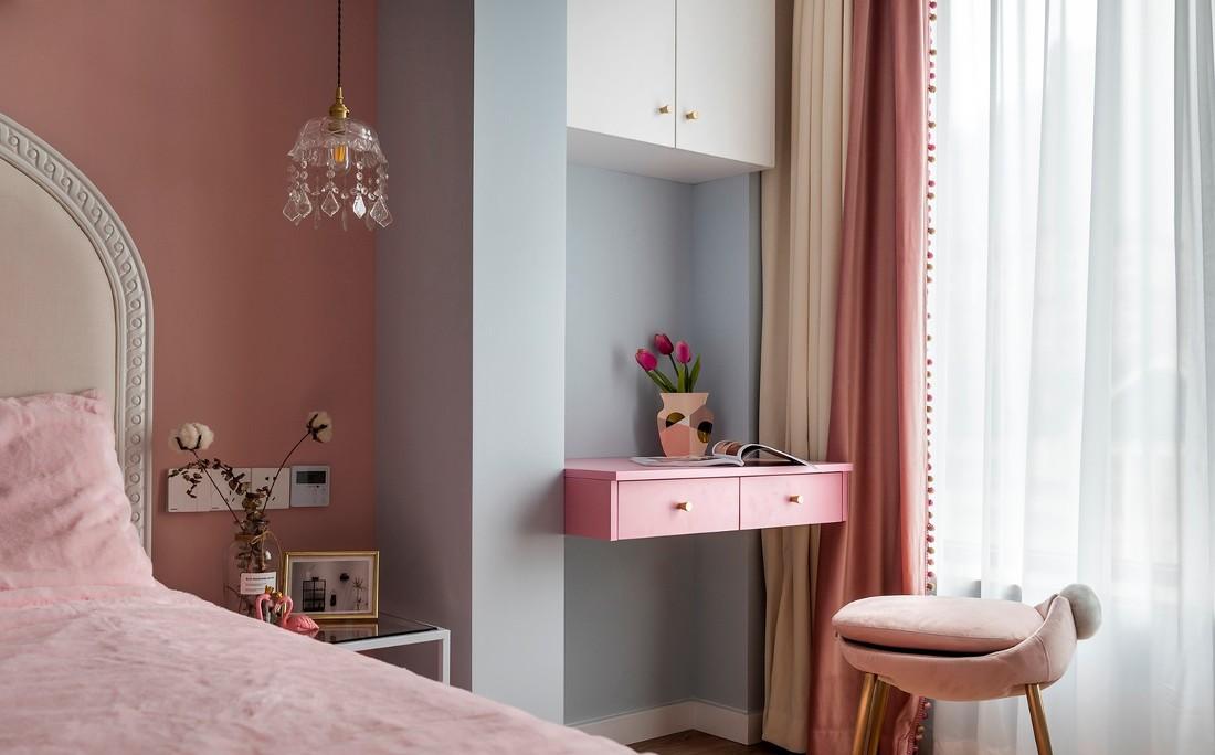 重庆初晨设计 · 童话粉色调平层空间-49