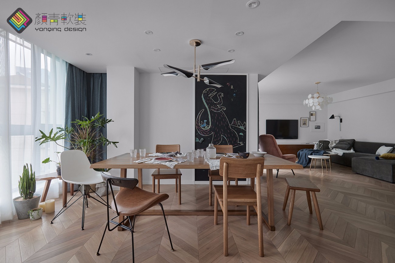 小森林——145㎡混搭风住宅  辰佑设计-颜青软装-8