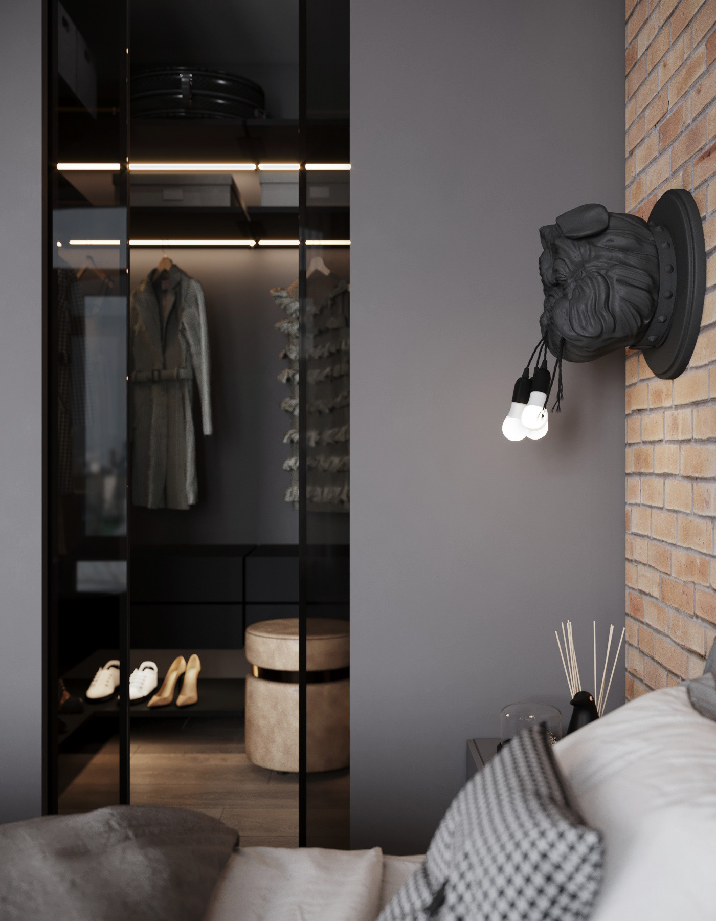 原木与灰色 打造舒适温暖的居住空间                     -23