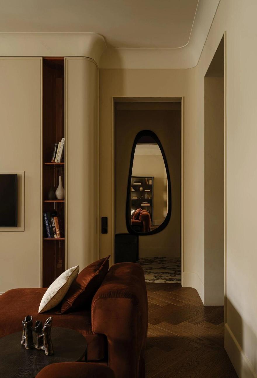 暖色调的优雅公寓丨俄罗斯莫斯科丨Vera Lemeshko-0