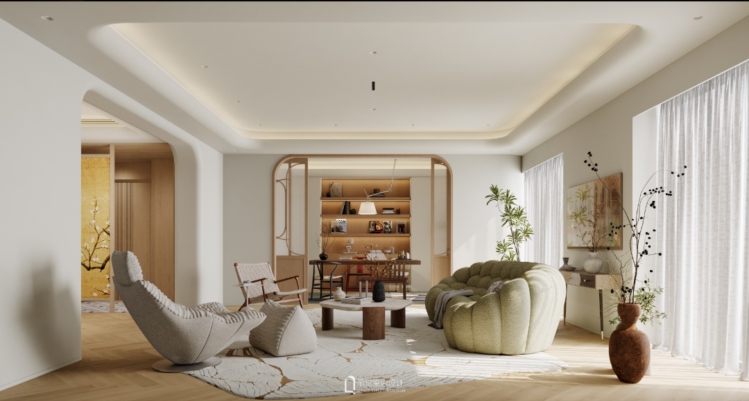 示觉设计|307㎡绿城黄浦湾，打破空间界限，实现多元化生活场景-28