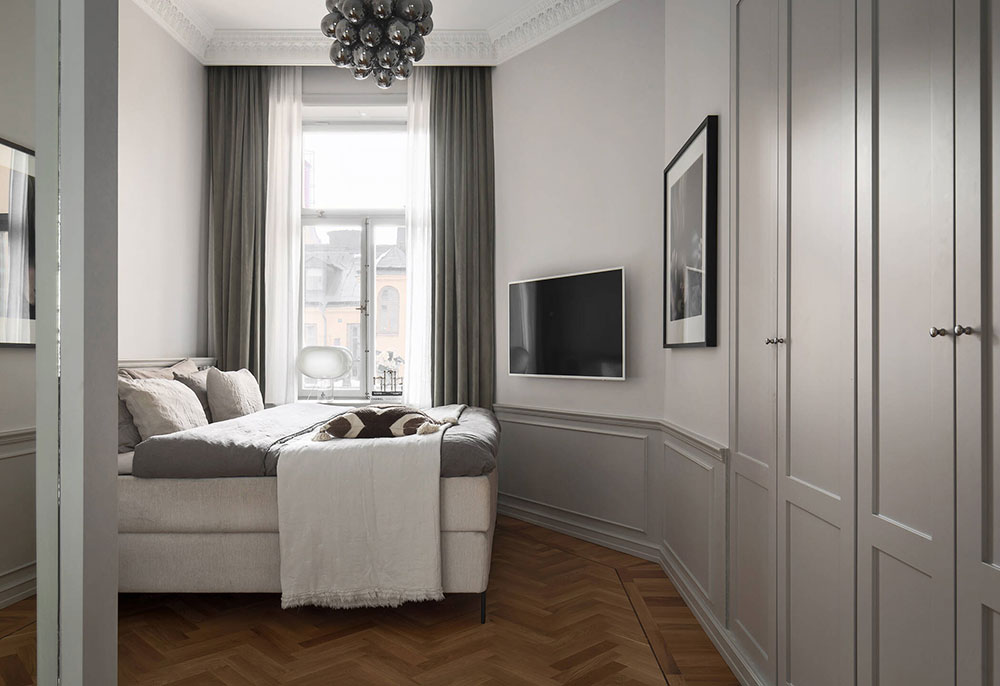 摩登斯堪的纳维亚公寓 | 彩色天花板的惊艳设计-21