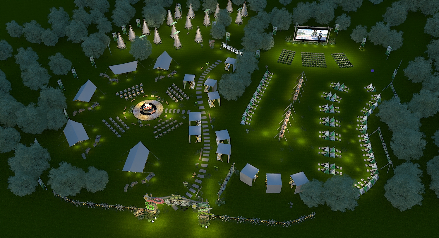 户外露营摊位美陈设计-14