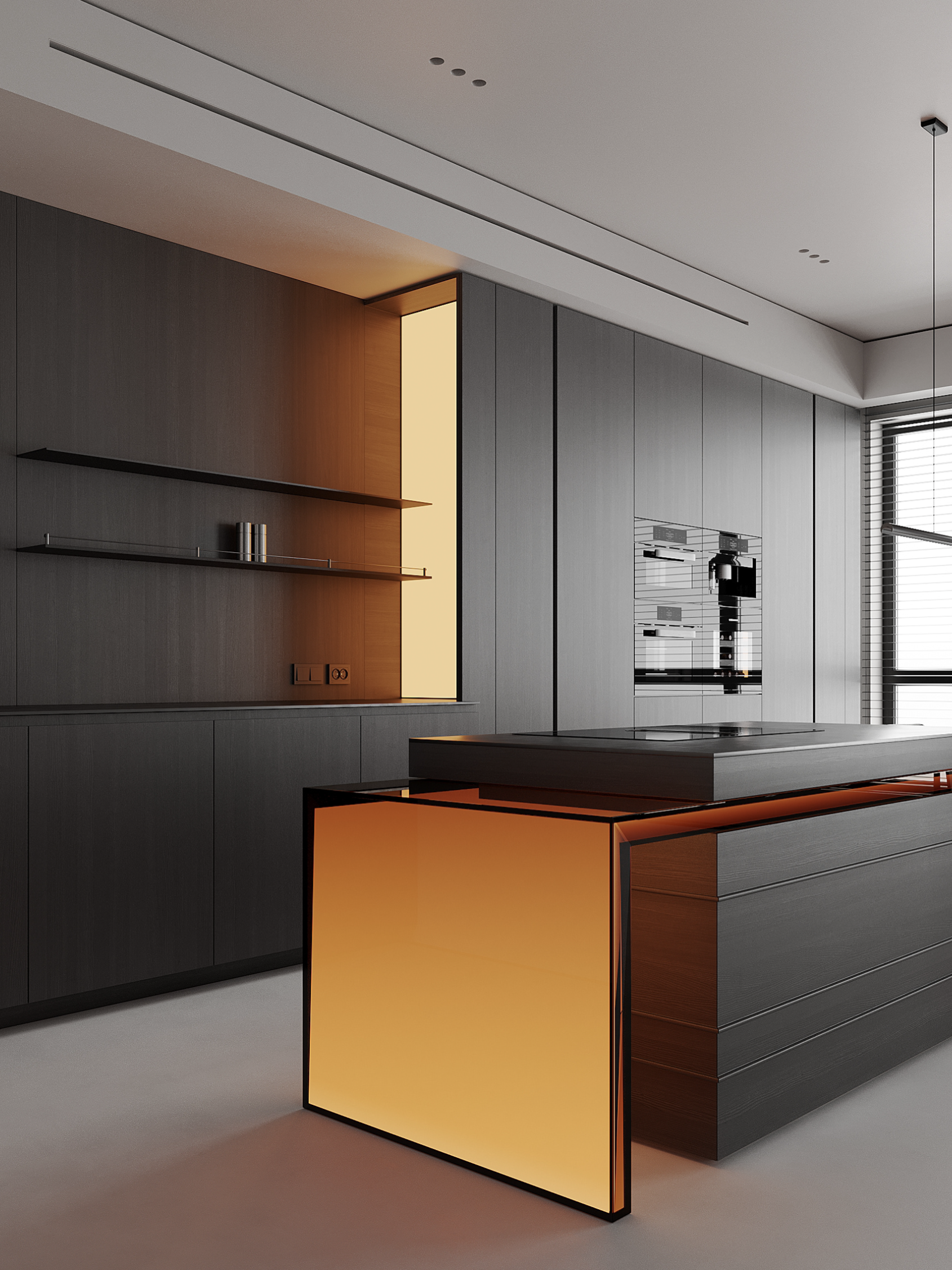 120㎡ 意式极简 经典黑白灰的家-9