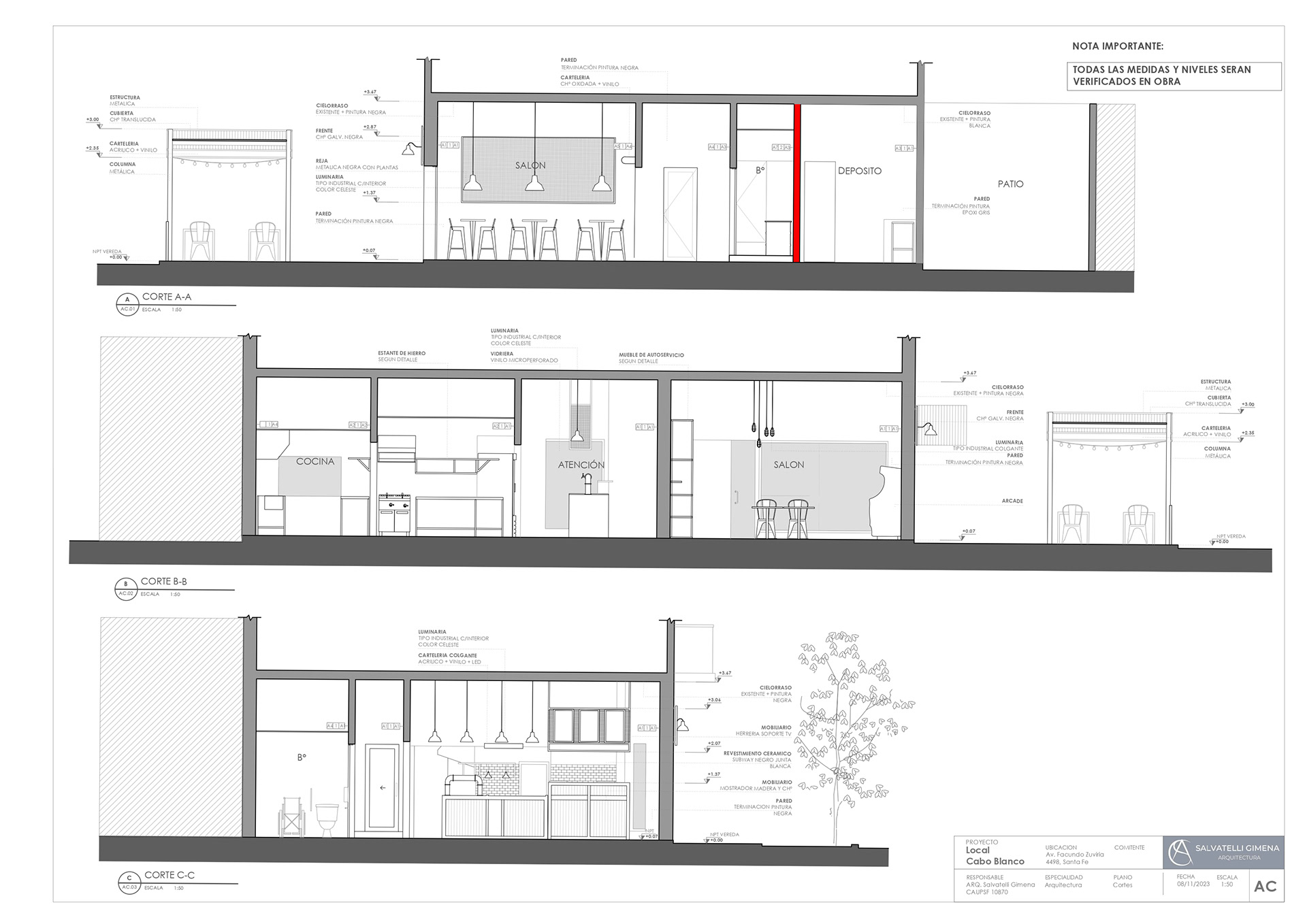 Cabo Blanco 快餐店室内设计丨阿根廷布宜诺斯艾利斯丨Arq. Gimena Salvatelli-11