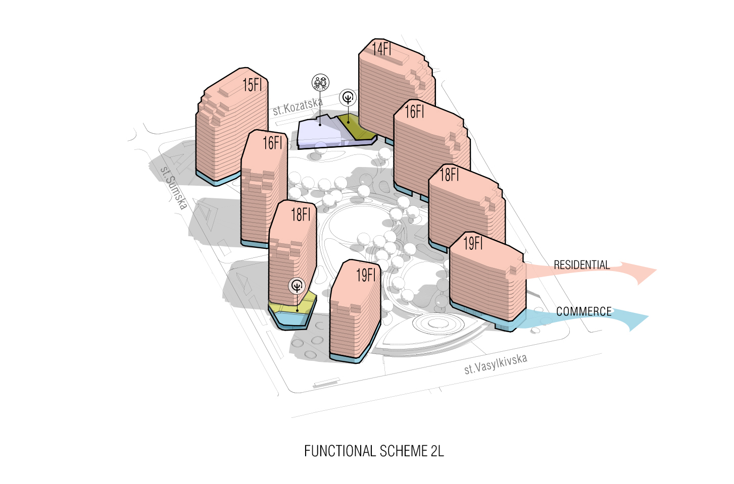 八栋带有公园区域的房屋丨乌克兰基辅丨KYB Architects-14
