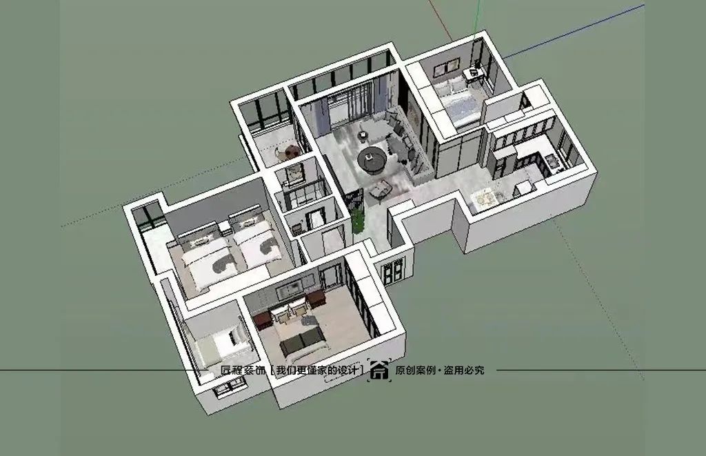 夏夜风起时 · 120㎡意式轻奢风格实景案例丨匠程装饰-19