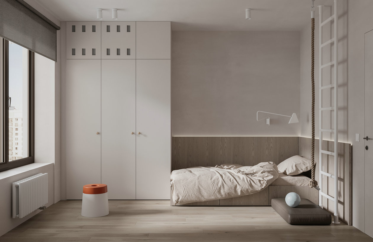 95㎡中性色系公寓设计-18