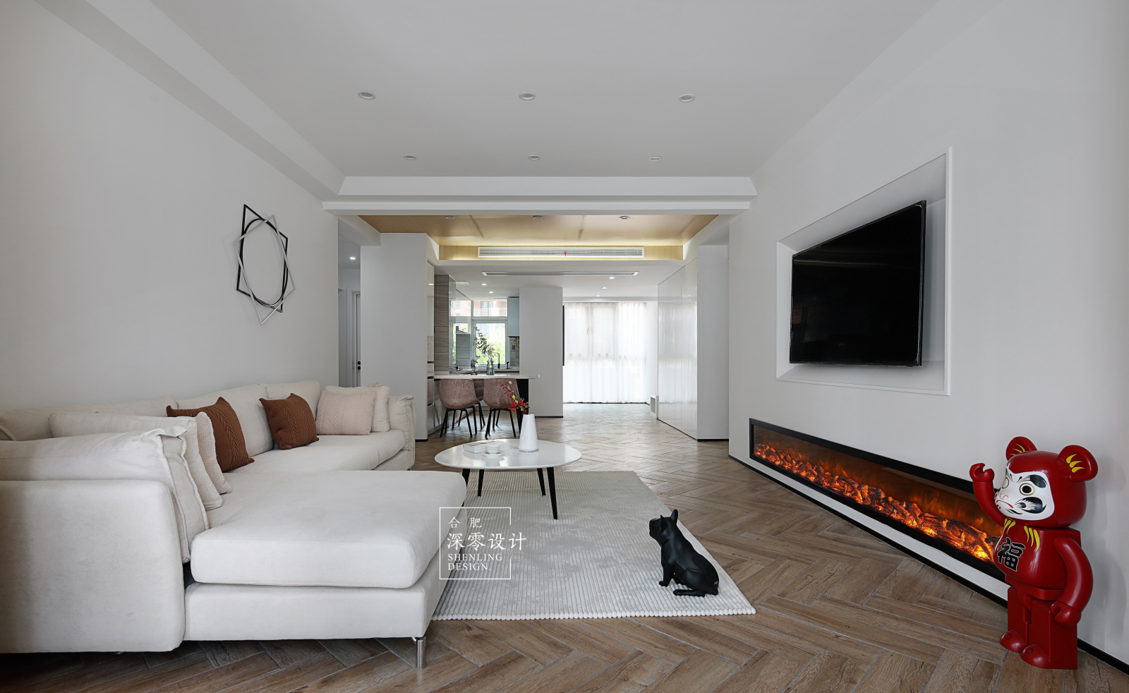 140㎡三室两厅，至精至简、空间感爆棚  深零设计-19