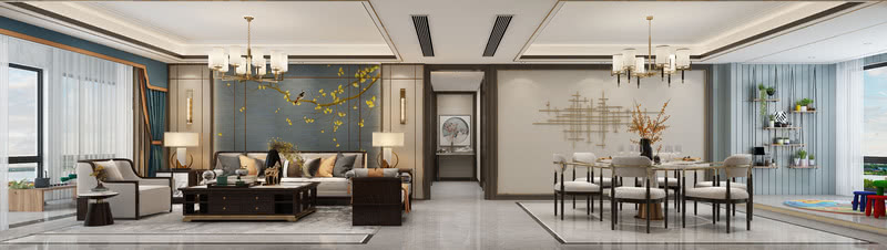 阜阳市绿城明月双清190平新中式大平层设计-0