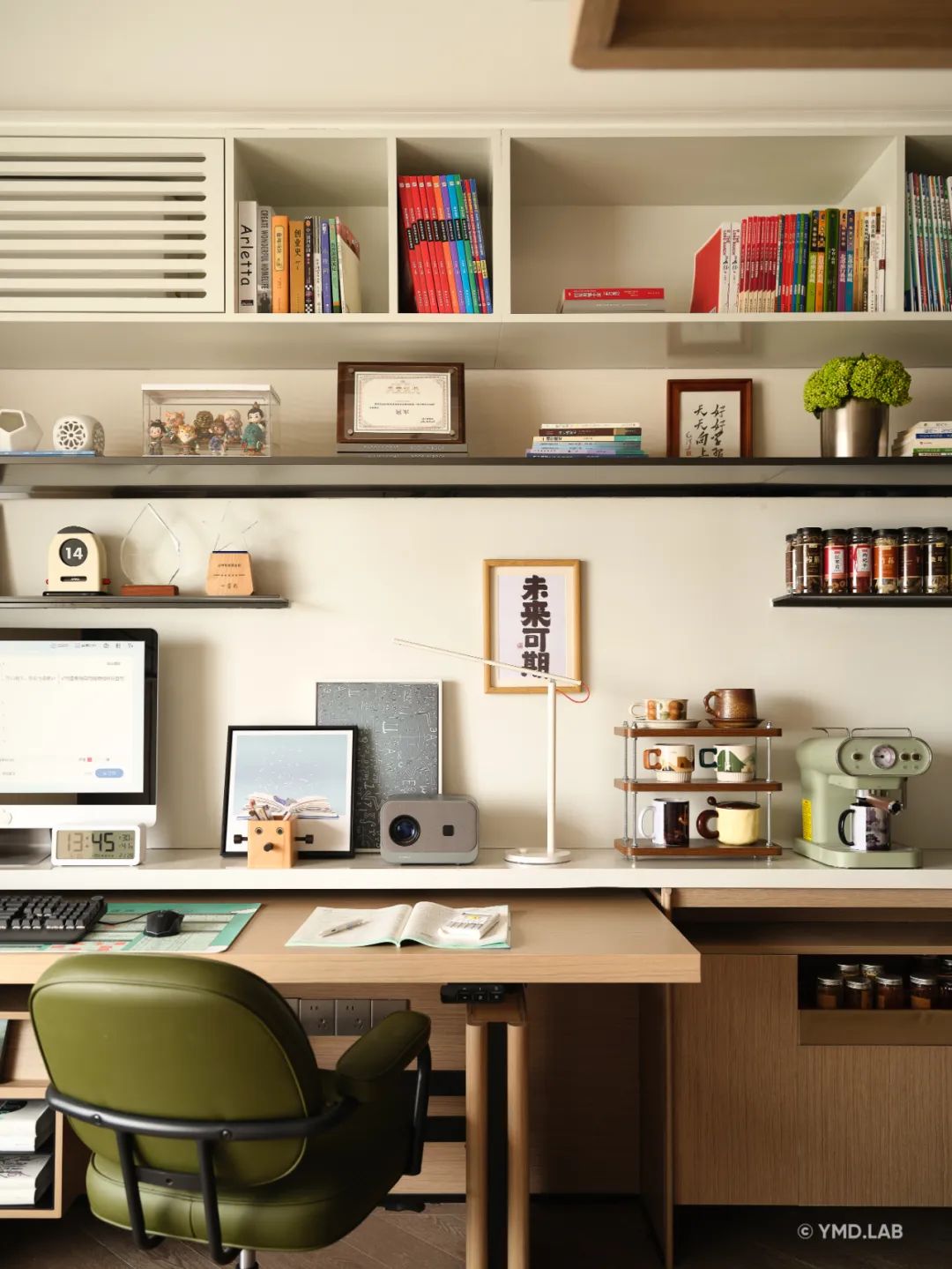 《学霸养成基地39㎡》孩子放学后从作业辅导到深夜食堂的不焦虑公寓丨上海岳蒙空间设计-6