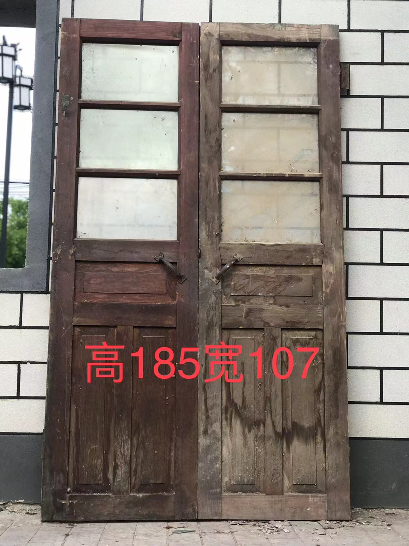 拆迁村老式旧木门旧门门窗实木室内复古装修窗户7 80年-19