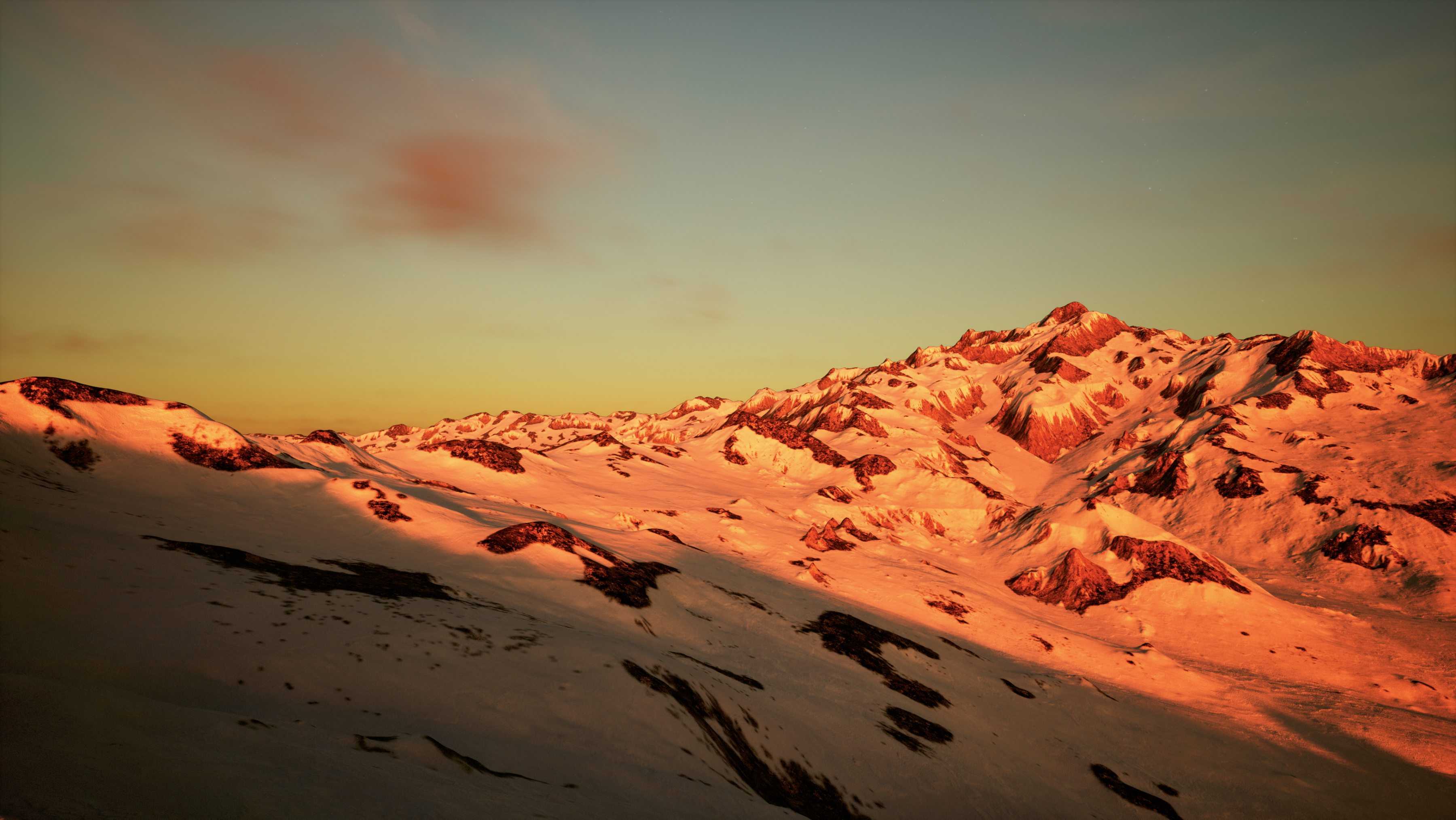 Snow Mountain Created in Gaea & Unreal Engine 5-4