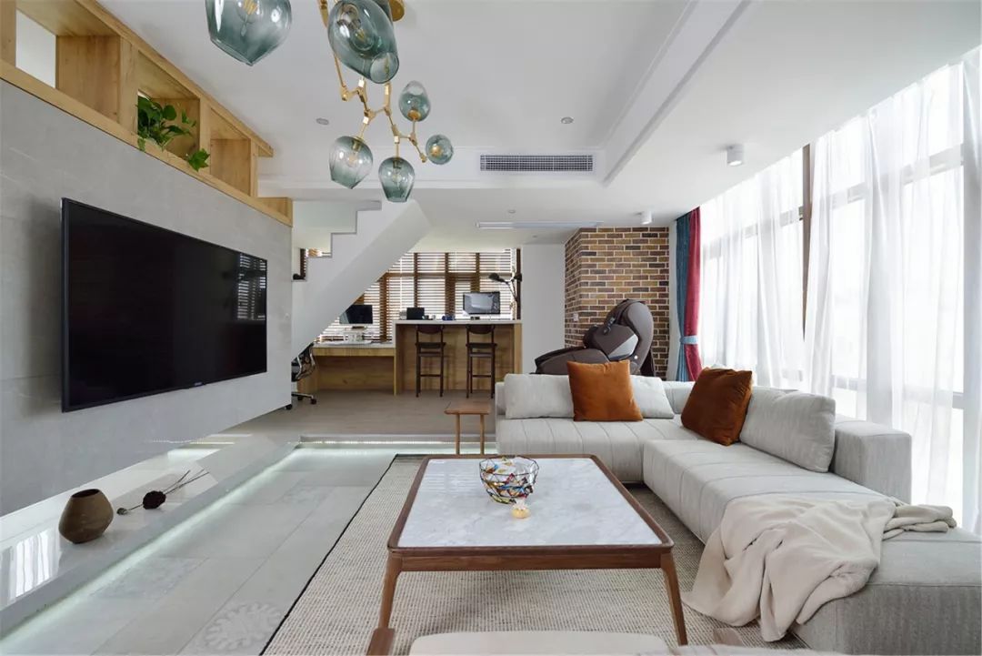 130㎡自然风复式  城市空间设计-42