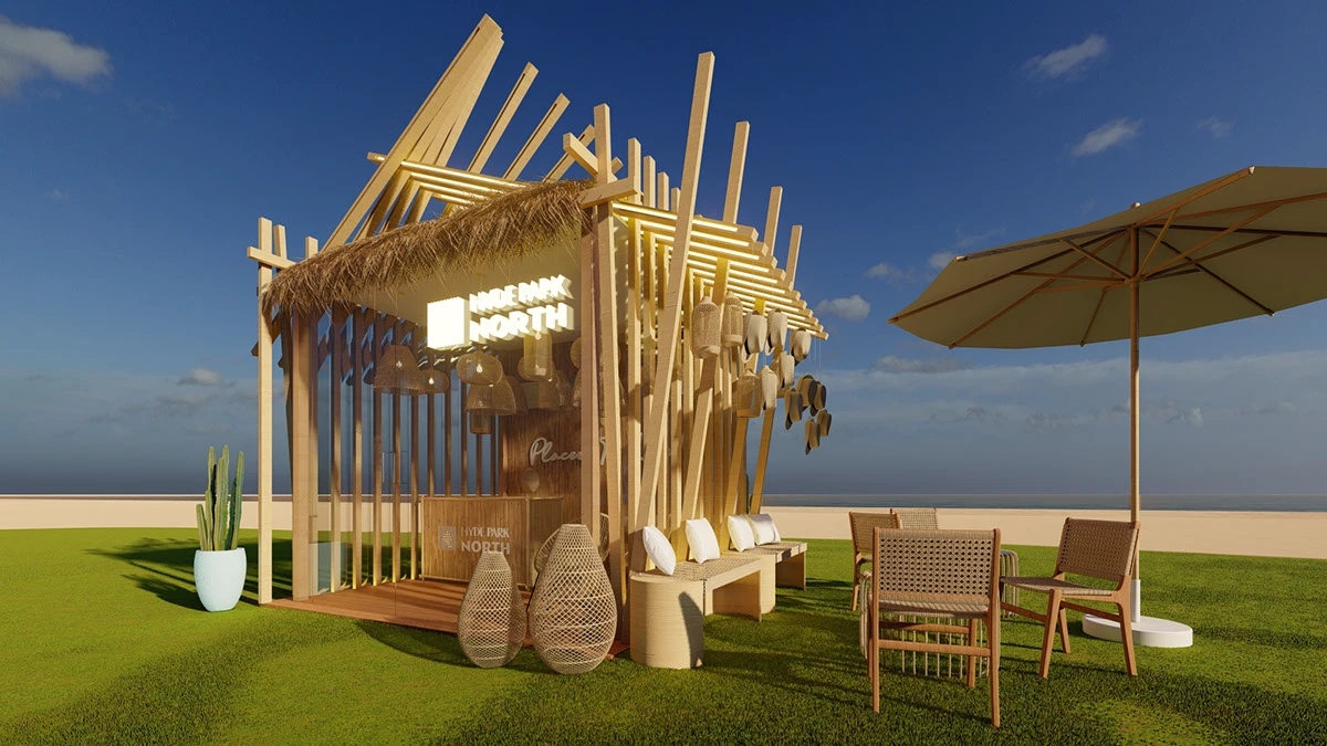 超有氛围的商业户外露营地屋美陈 网红打卡地展陈设计-16