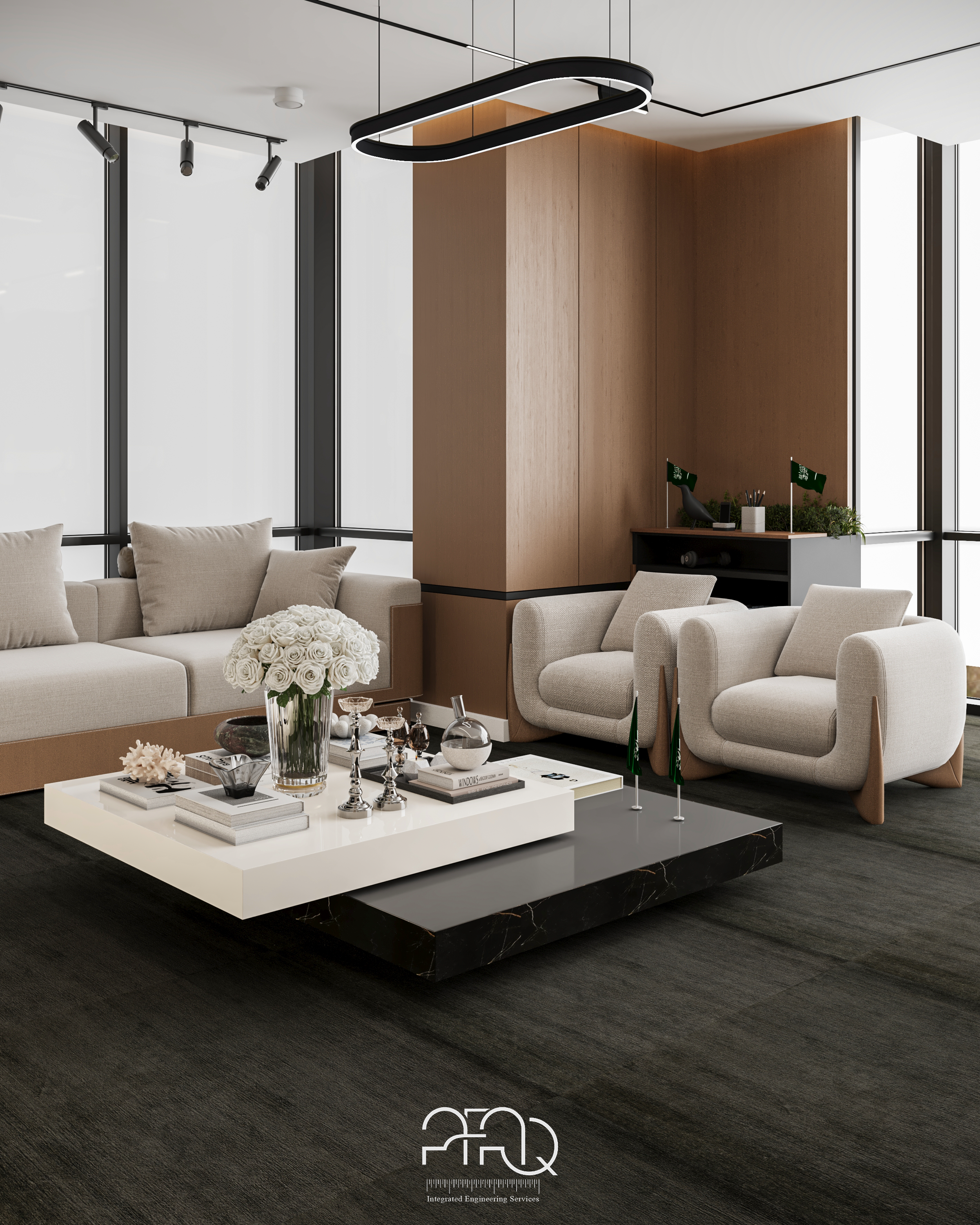 沙特阿拉伯公司室内设计  现代办公室设计-11