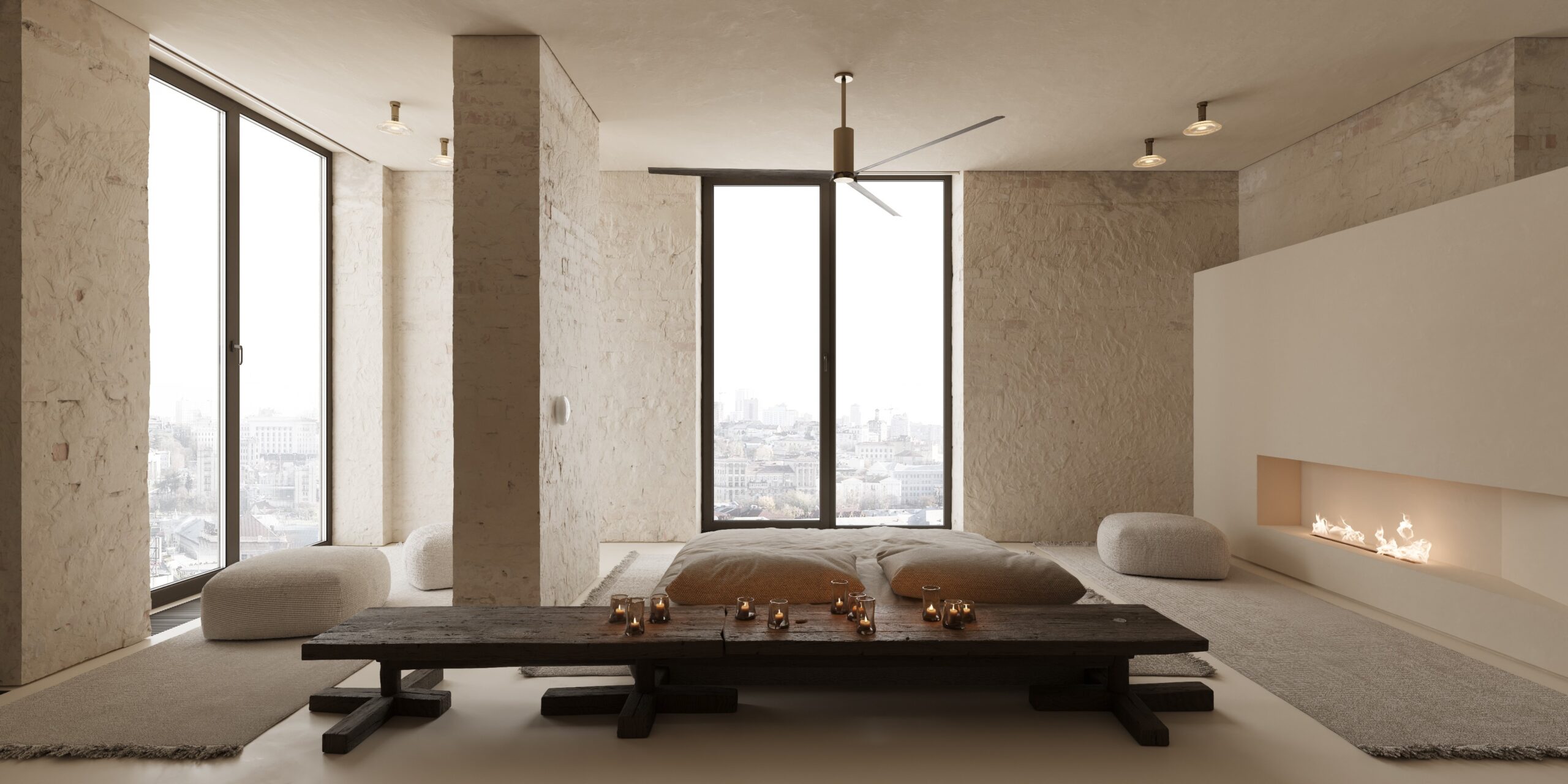 微水泥製造的藝術空間-14