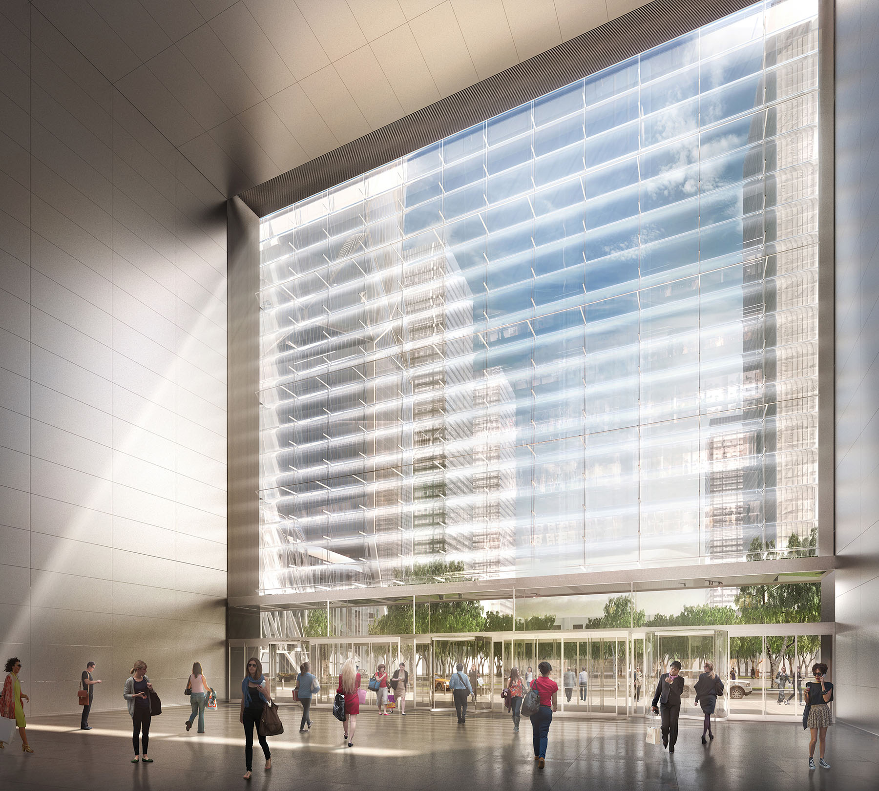 纽约曼哈顿新建 26 英亩社区 Hudson Yards 的 West Podium Art Wall-14