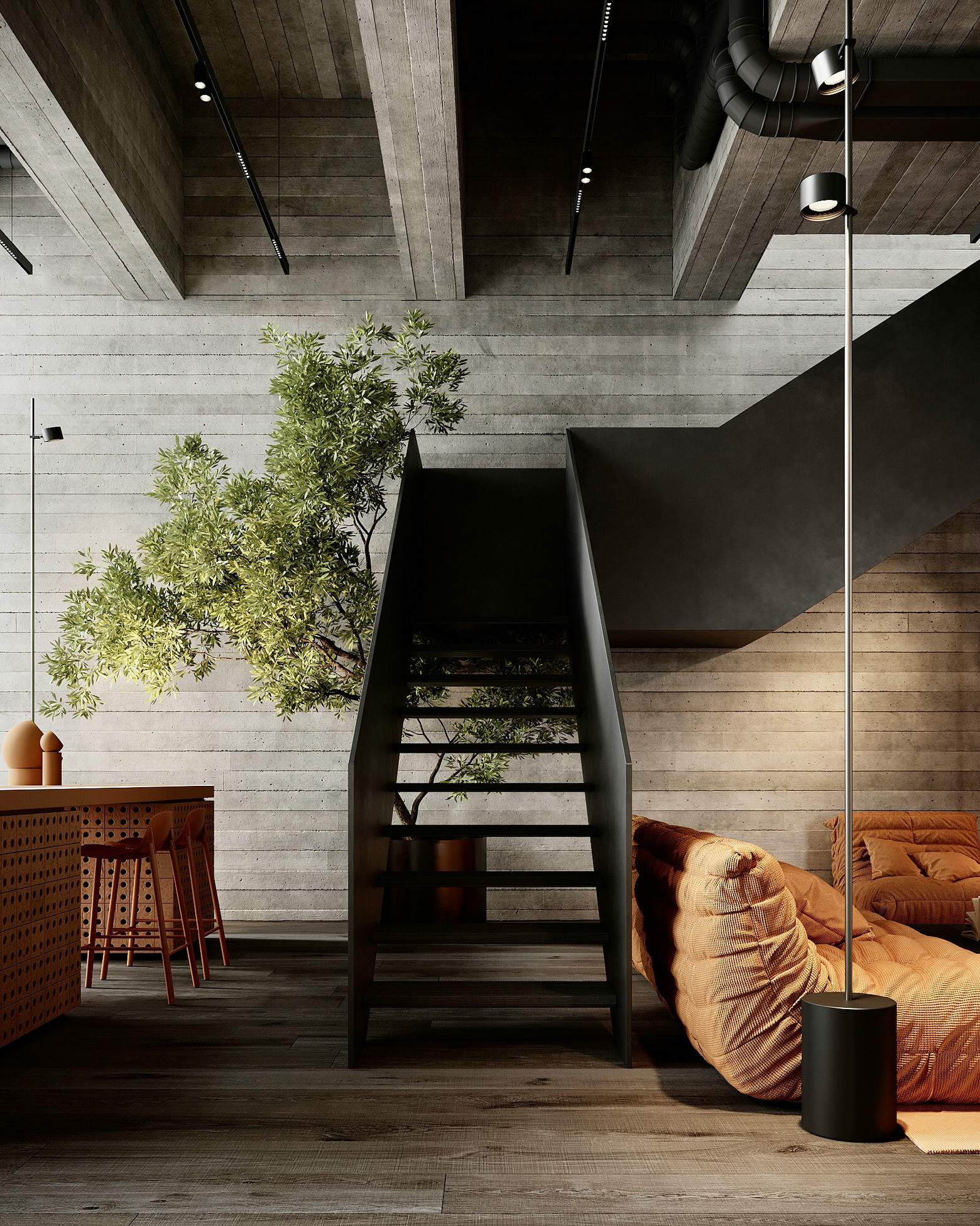 hot walls设计，个性复式住宅！-3