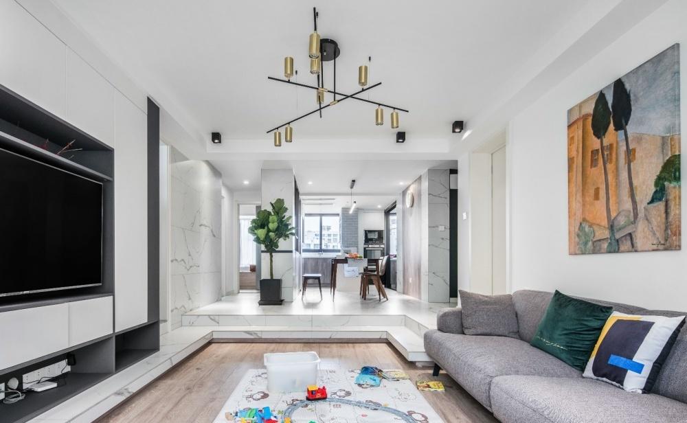 上海谷辰设计 · 110 平下沉式客厅的现代简约生活-9