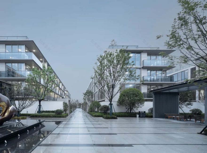 现代叠院建筑丨是然建筑摄影-38