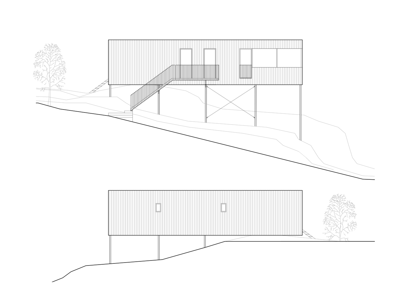 瑞典海边岩石上的集装箱之家-22