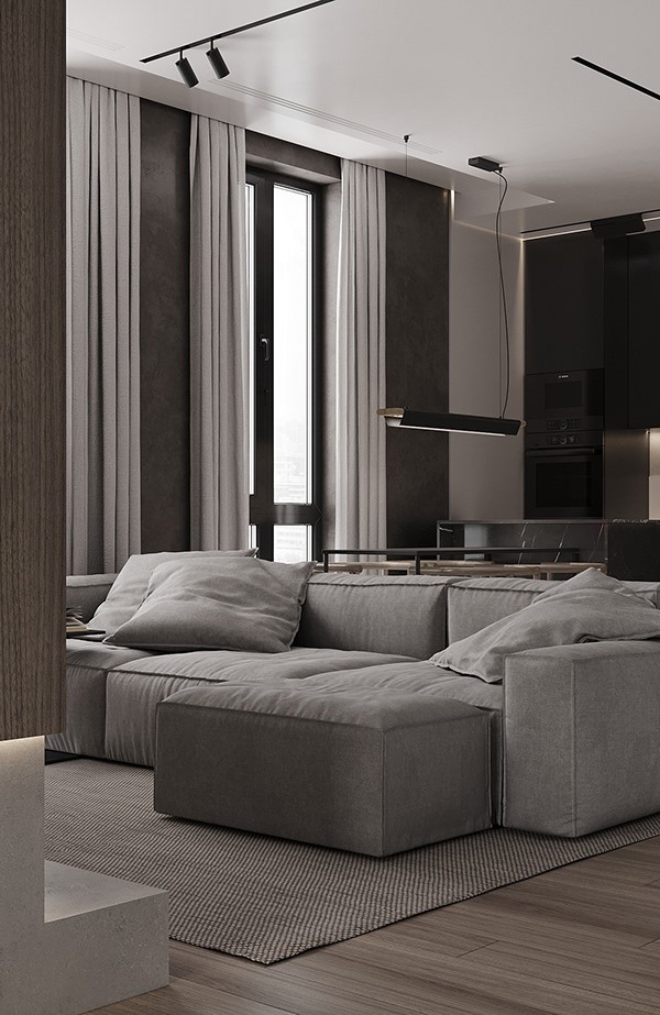 高级灰色系公寓设计 超舒适-7