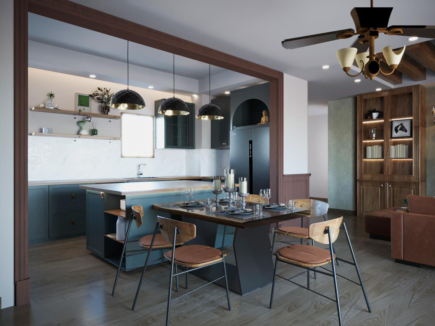 Modern American Living: Warm Woods & Timeless Comfort-3