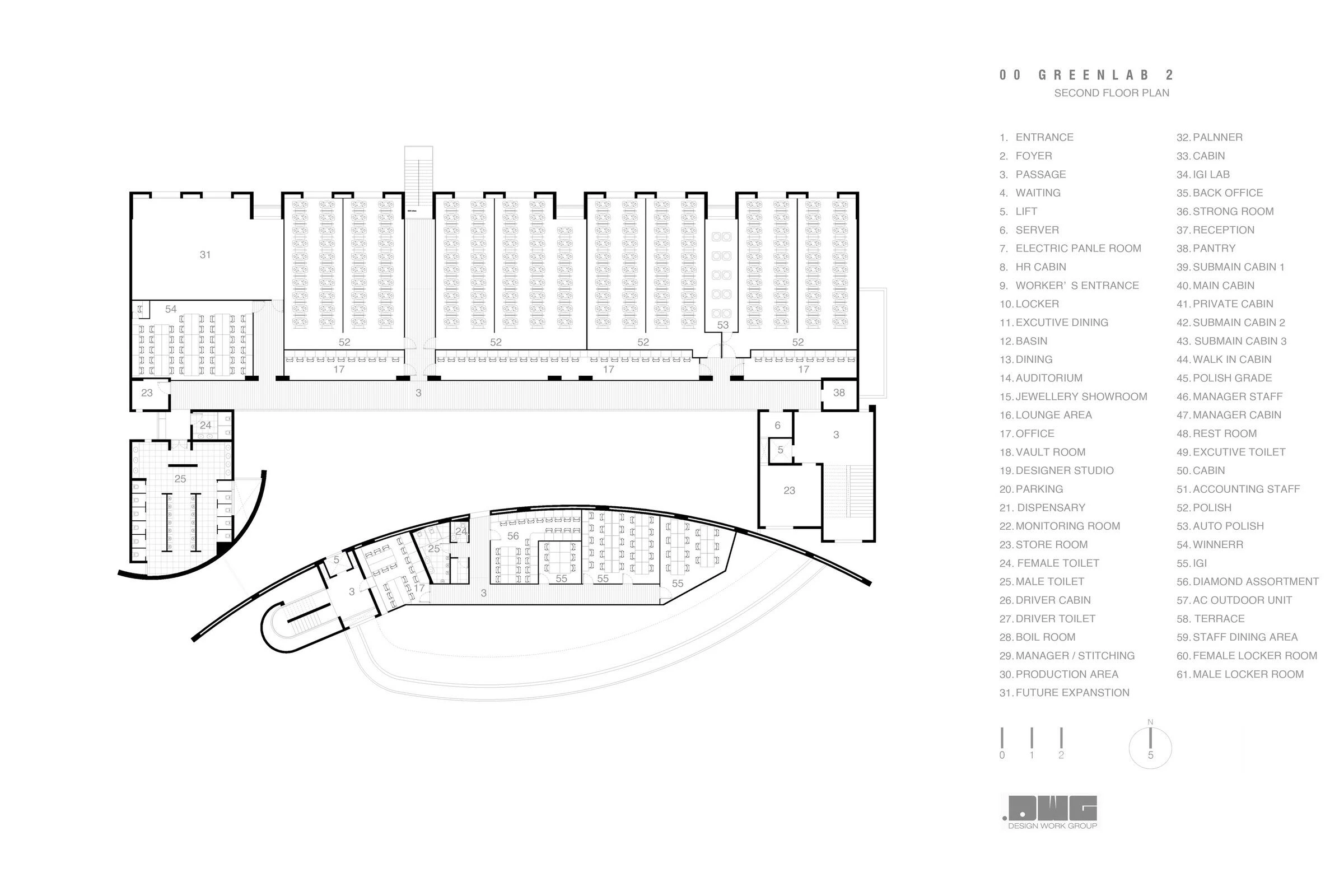 格林莱布钻石工厂大楼丨印度丨Design Work Group  DWG-51