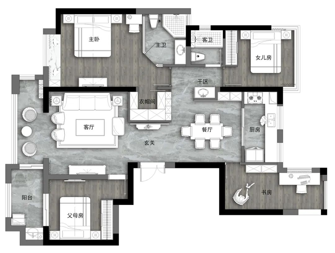 香悦半岛 138㎡现代风，造价师品味之作-10