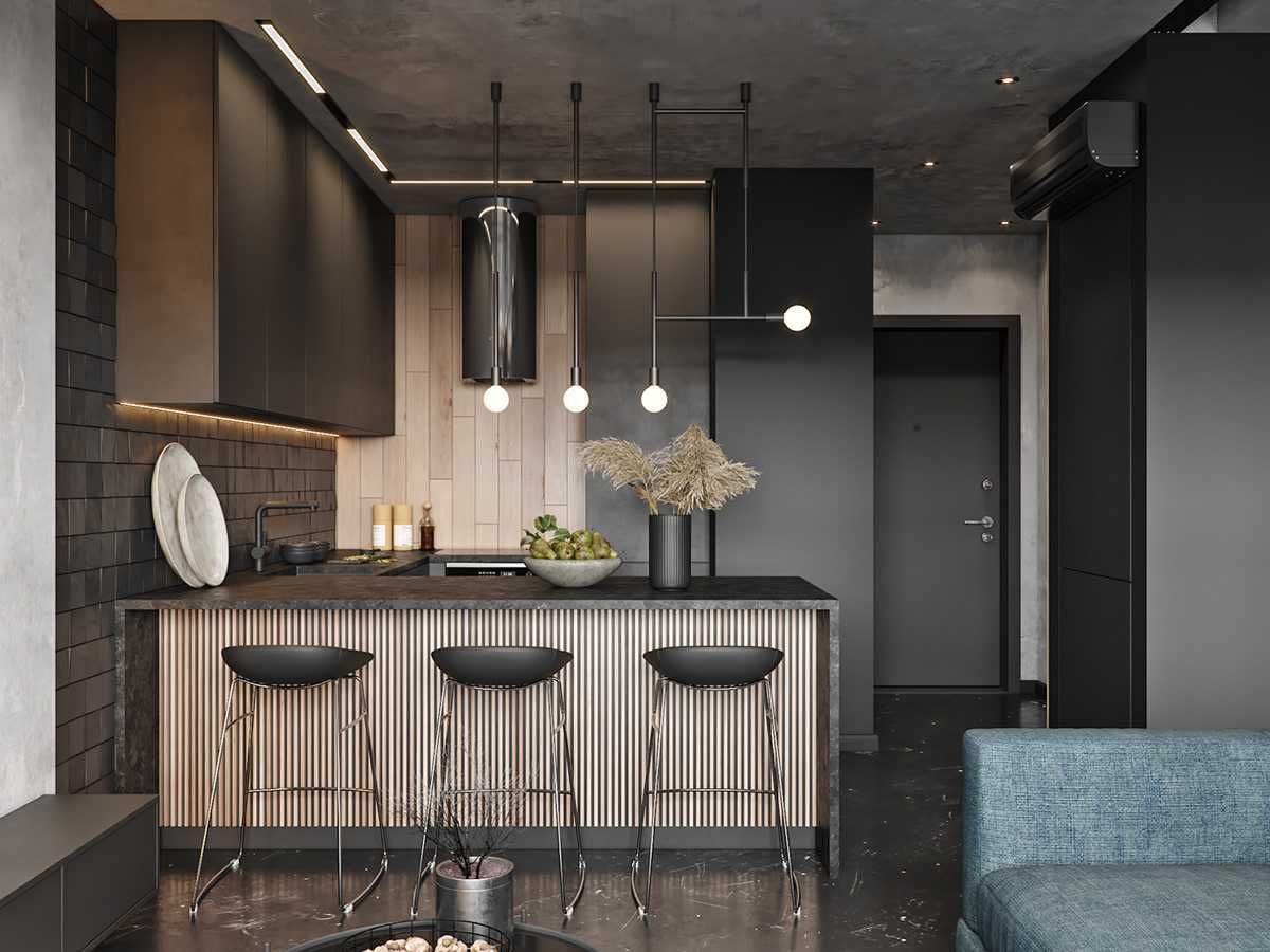 Квартира-студия в стиле лофт - 6 проектов, Фото интерьеров-223