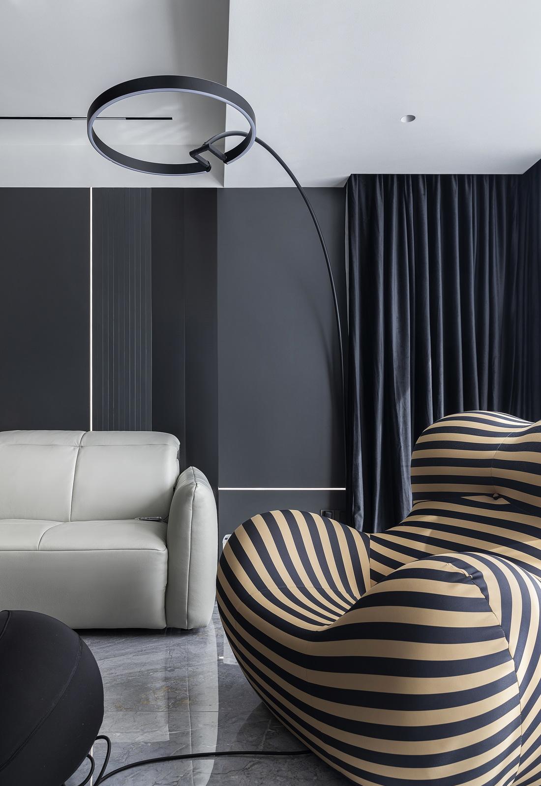 黑白琴键 - 融合硬朗与温柔的现代简约家居设计-7