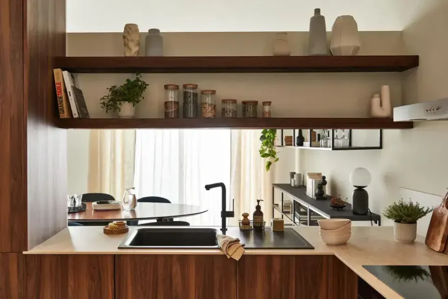 现代温馨的 Leroy Merlin 设计厨房 | 半开放式客厅-12