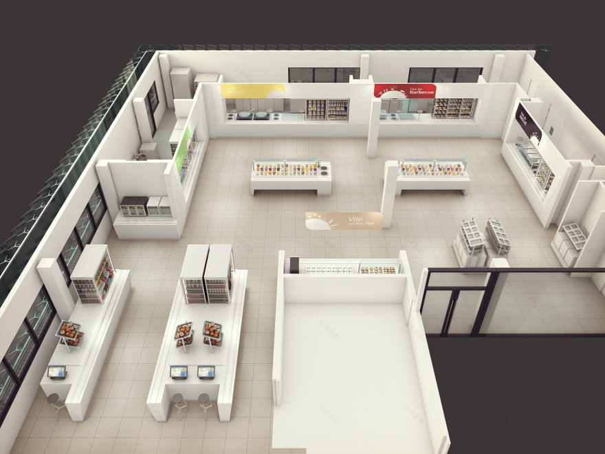 Restaurant Axonometric Studies - 3D Plans (Archive)-8