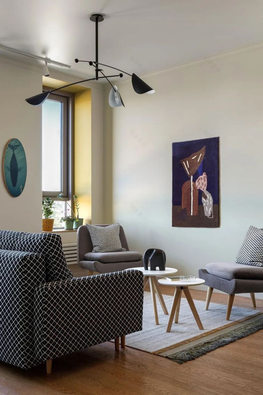 60㎡斯堪的纳维亚公寓设计丨Anastasia Zarkua-30