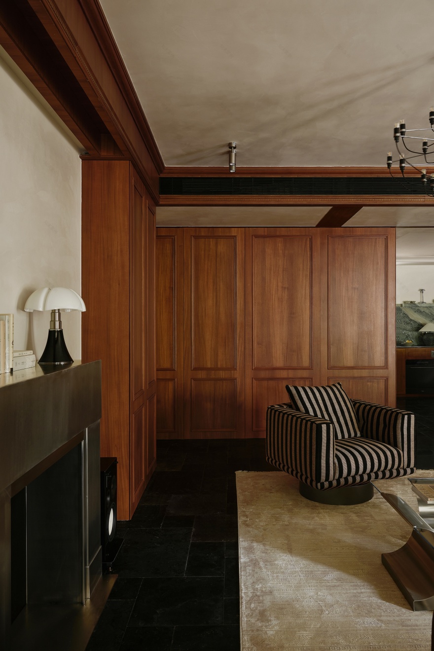 杭州翡翠城大平层“老钱风”设计丨中国杭州丨有斯设计-8