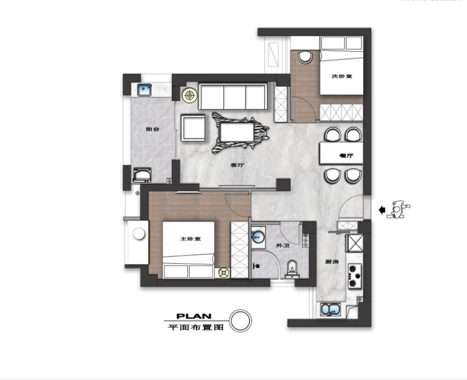 温州潘桥汇宁家园 60㎡北欧风温馨小窝-11