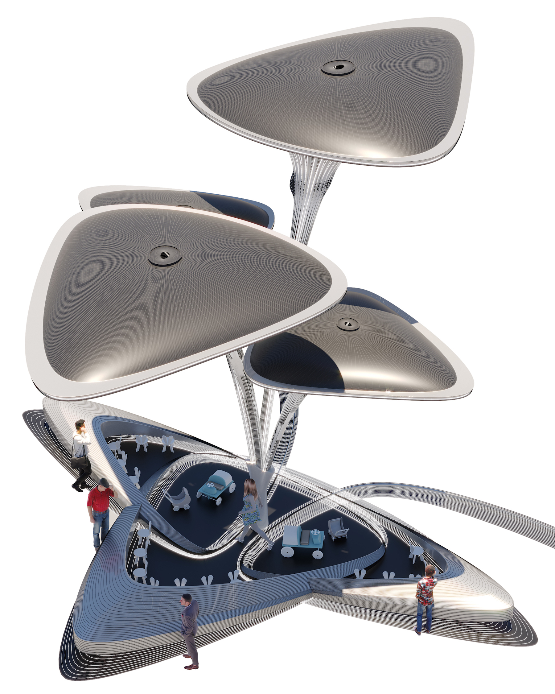 绿洲 + 系统,人造模块化棕榈呼吸结构系统丨阿联酋阿布扎比-22