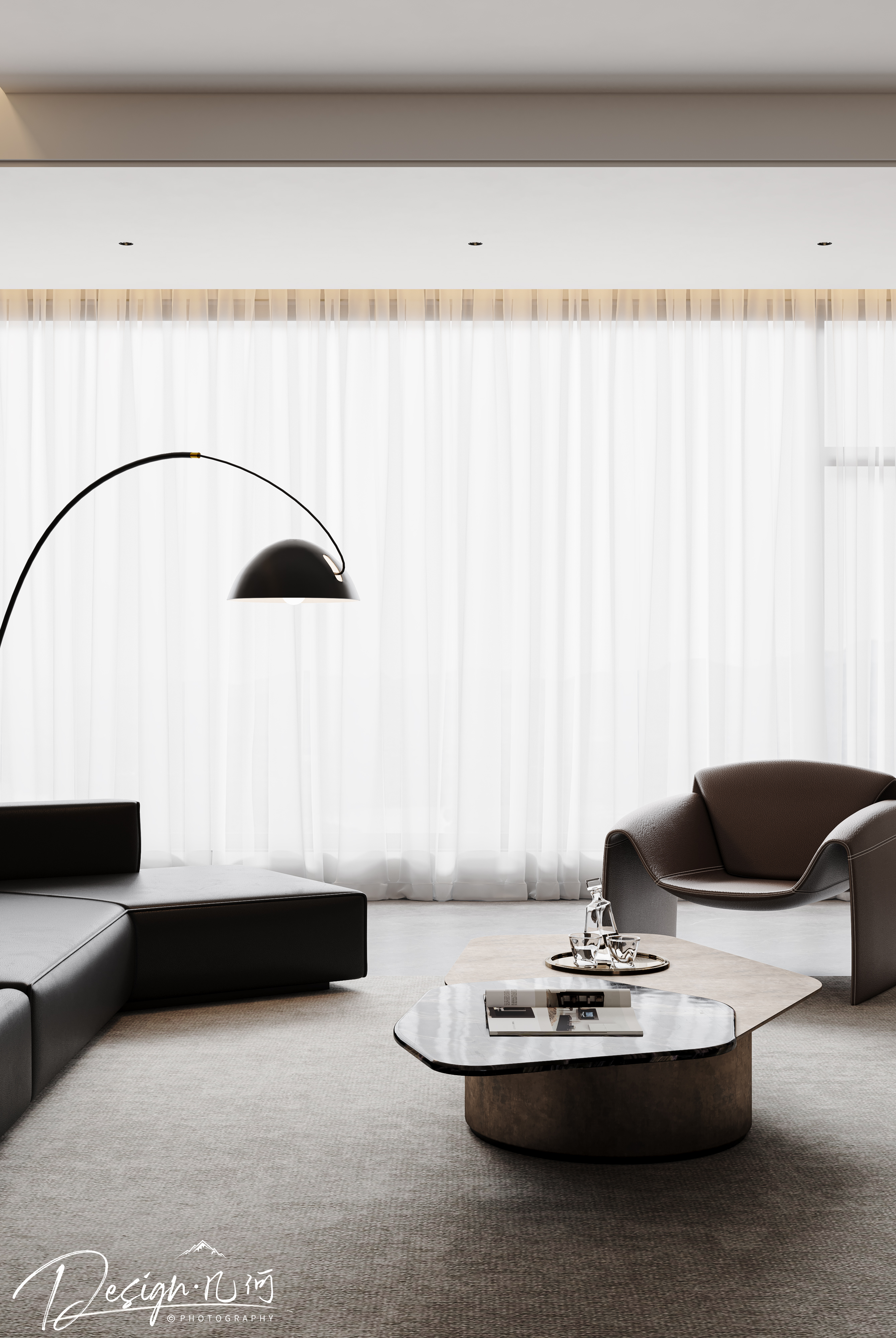 几何空间视觉表现 | 置地双清湾天域现代客餐厅-14