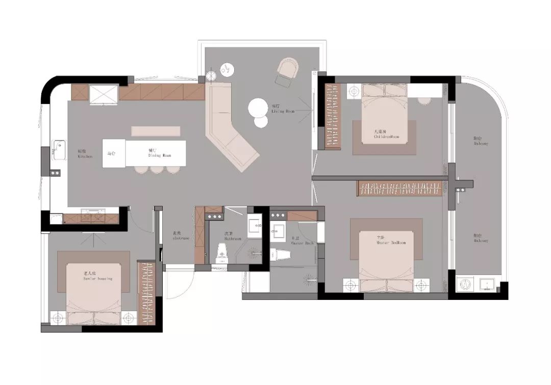 130 平混搭风家居，开放式厨房++ 隐形门的神仙组合-12