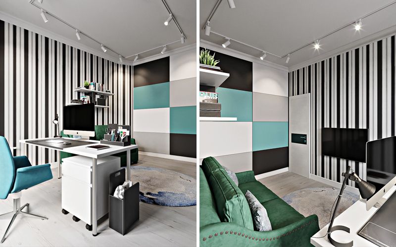 90平米公寓的折衷主义风格室内设计丨俄罗斯圣彼得堡丨«Студия Маши Марченко»-15