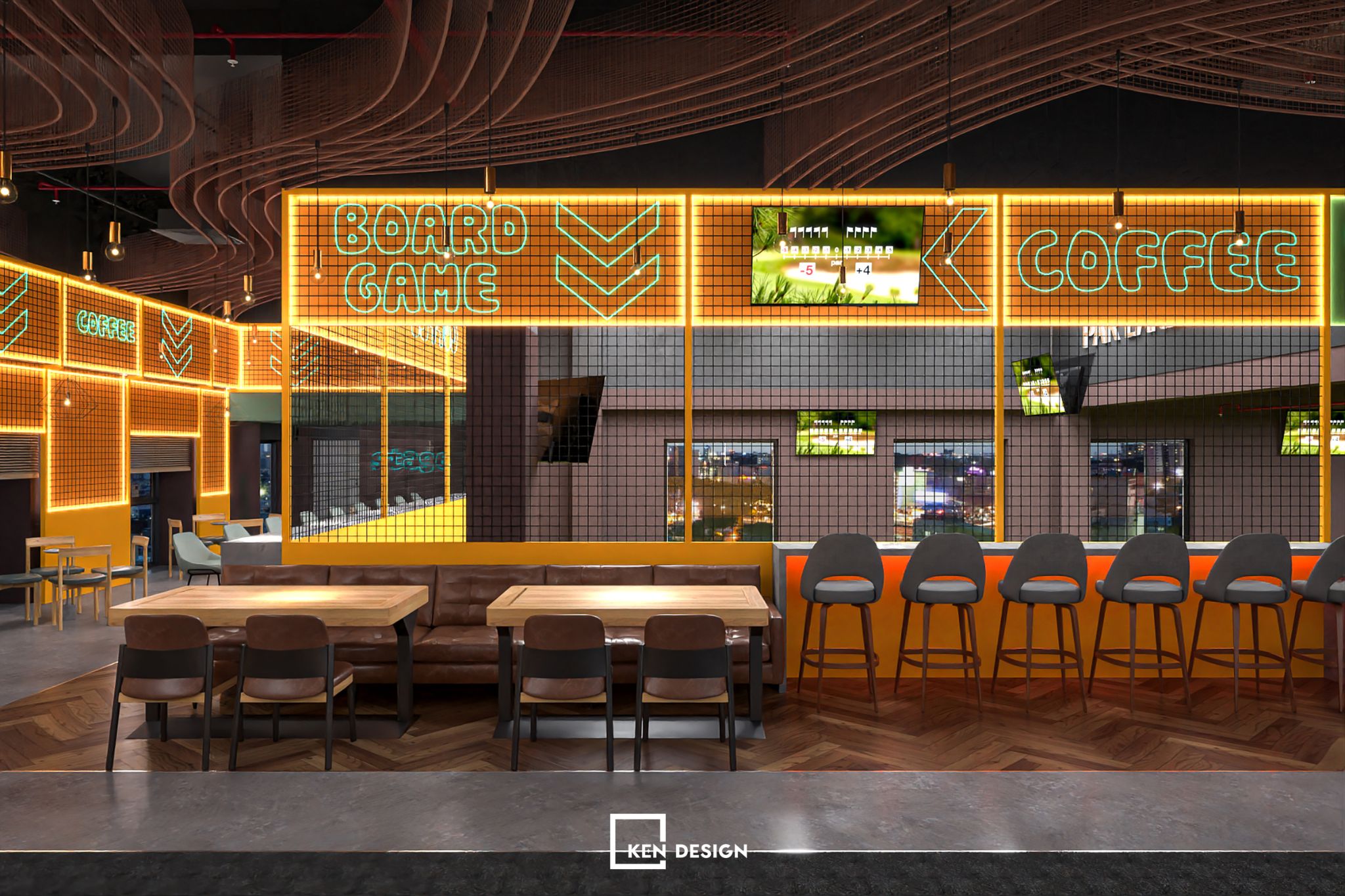 河内高尔夫  咖啡馆组合设计项目丨越南河内丨KenDesign-42
