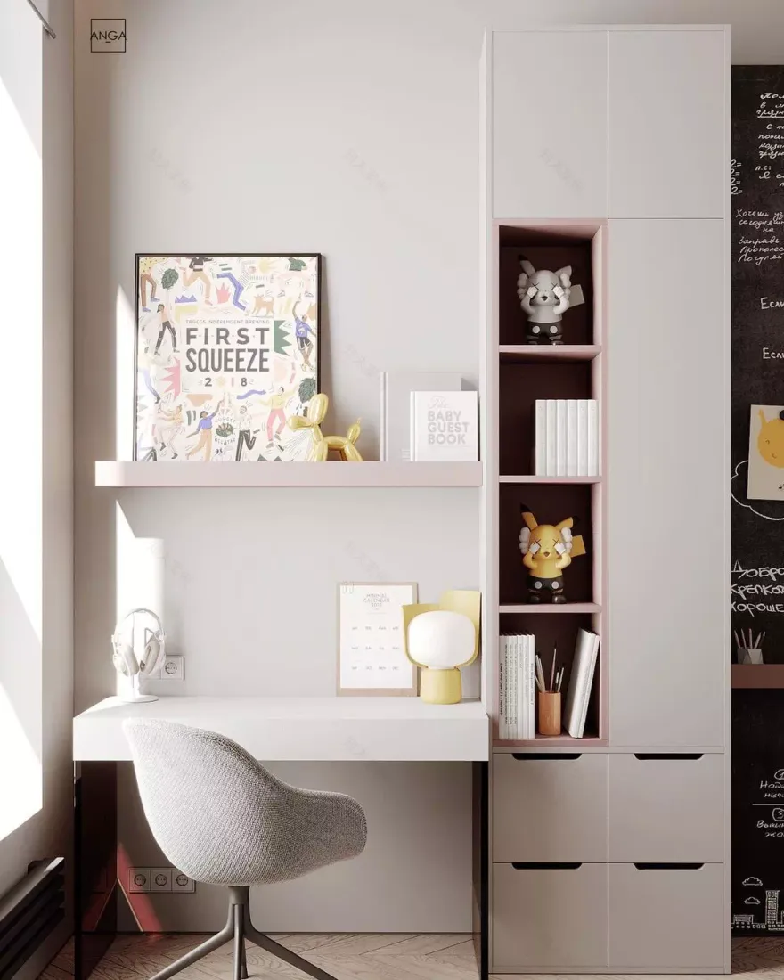 ≡ ➤ Дизайн детской комнаты в нюдовых оттенках для девочки ⋆ Фабрика мебели «Mamka™» ᐈ Эксперт детского пространства-0