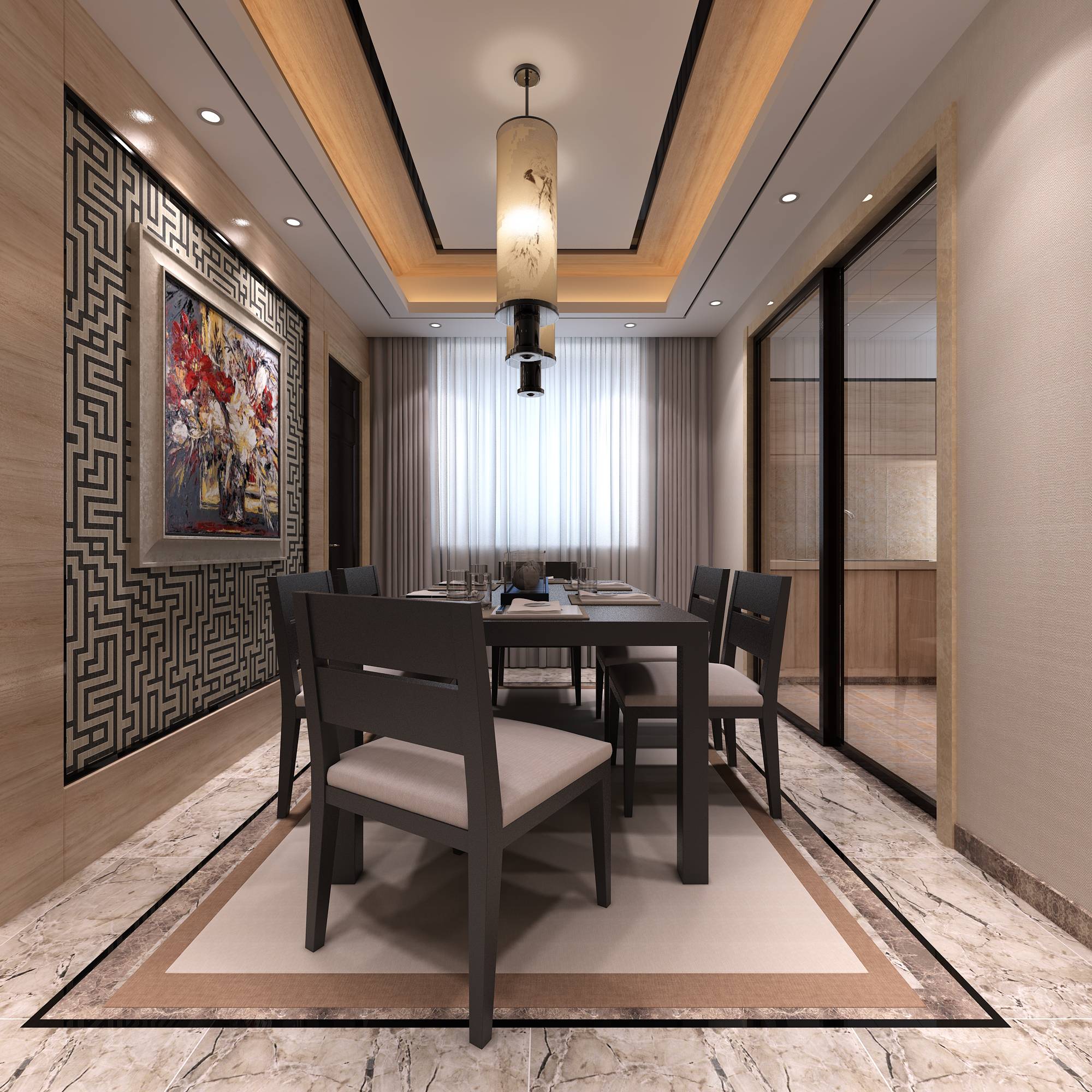 中式新中式风格家装效果图-8-28