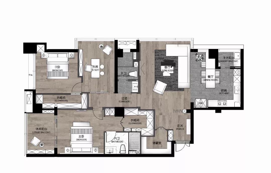 缪茹空间设计打造 150㎡黑白默片家居空间，演绎纯粹与高级-54