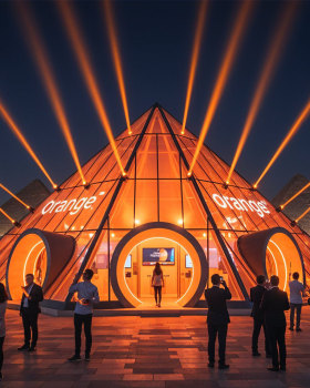 Orange Event Pyramids Mood _ AI