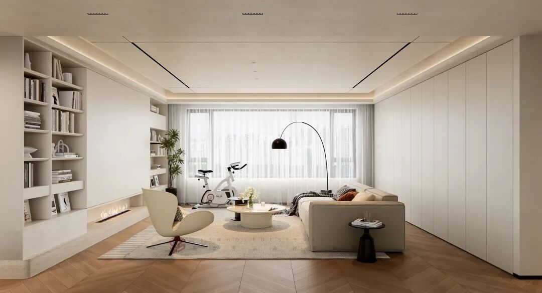 思舍全案|暖木与柔色织就的质感居所-14