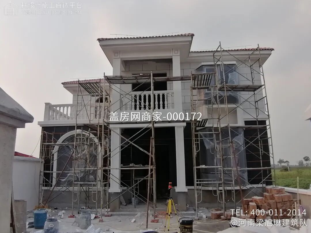【施工队案例】河南安阳滑县二层欧式别墅施工-13