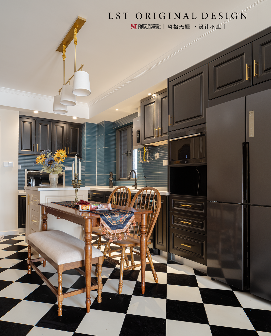 斑斓时光复古客厅设计-23