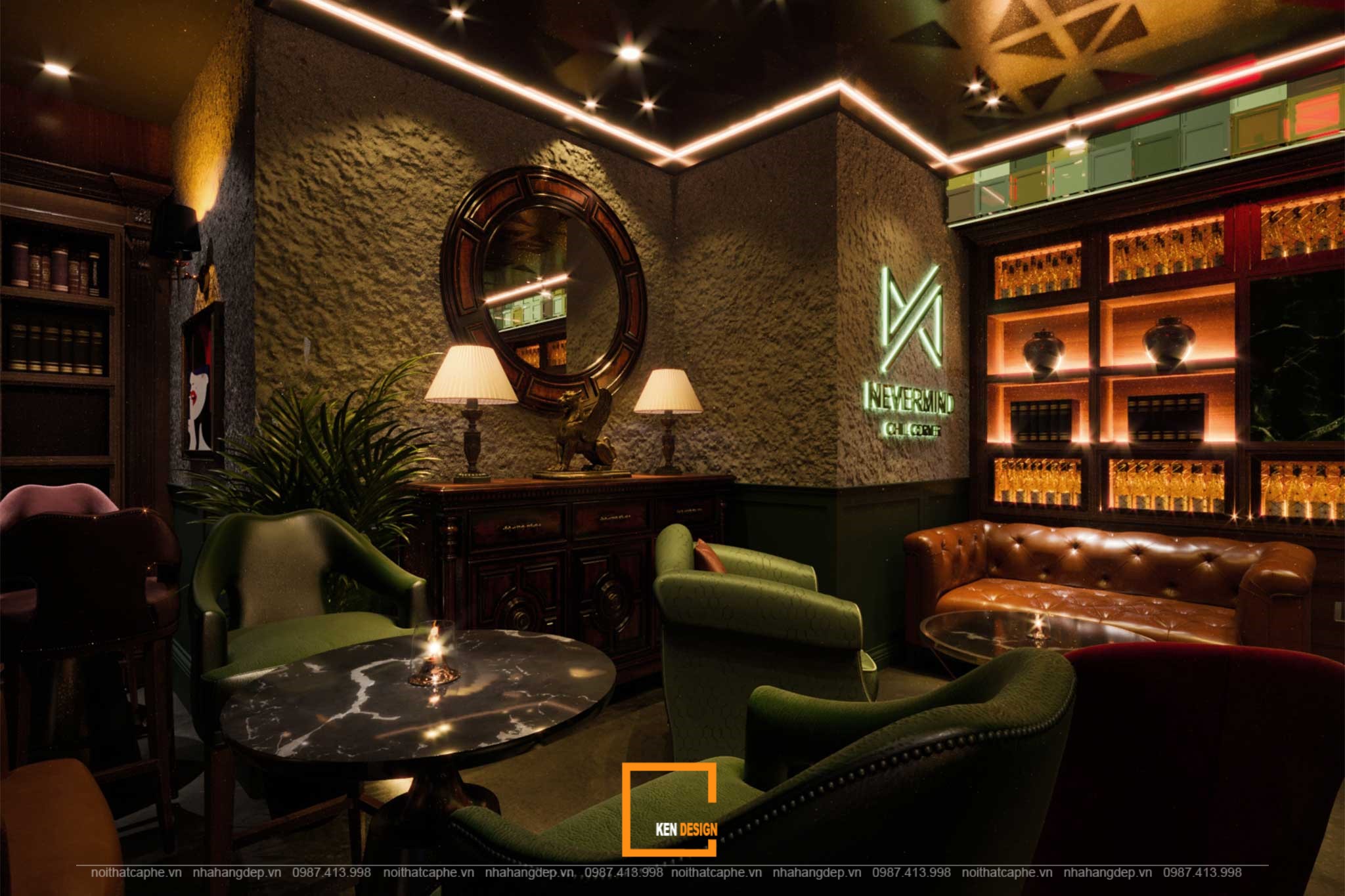 Nevermind - Thiết kế nội thất bar lounge ấn tượng tại Vinhomes Tân Cảng-12